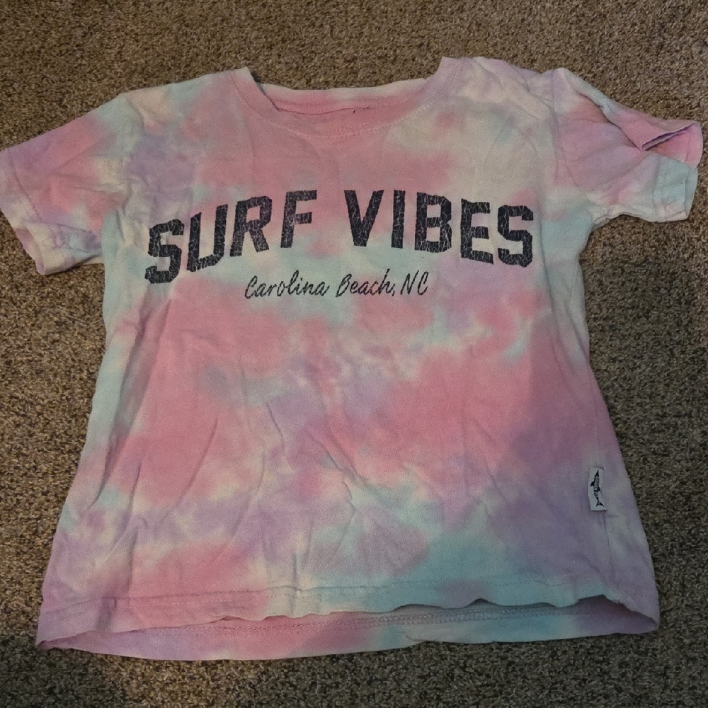 Kids Tie-Dye Surf Vibes T-Shirt Size Small Girls